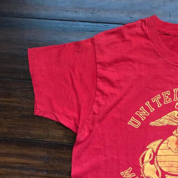 1970's Vintage USMC crest t shirt Screen Stars XL - image 2