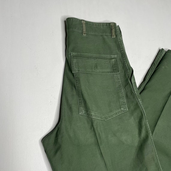 驚きの価格 Vintage 1950's Cotton 32/33 107 OG Pants Baker Sateen パンツ