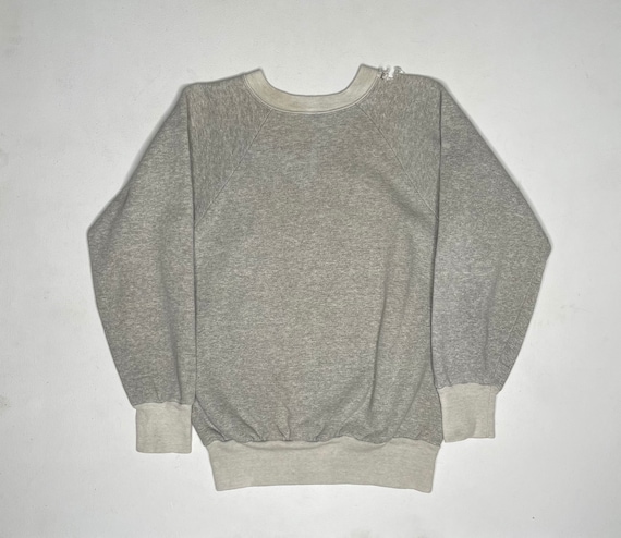1970's Two Tone Heather Gray Sweatshirt Medium Di… - image 1