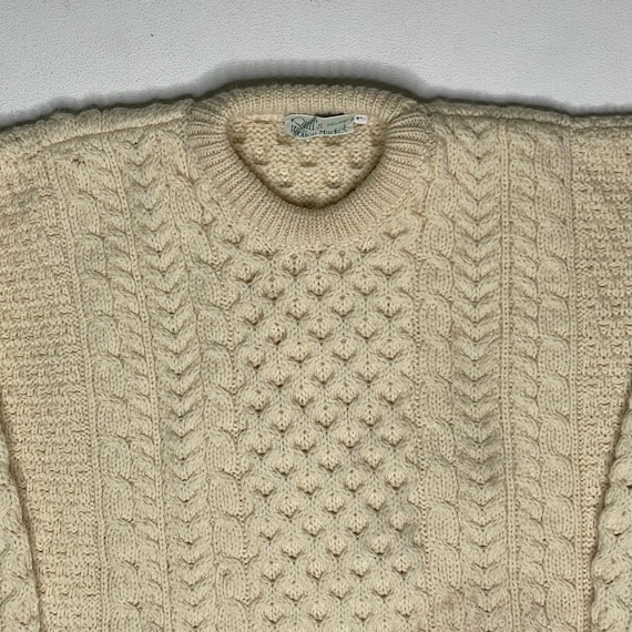 1970's Quills Woolen Market Knit Irish Fishing Sweate… Gem