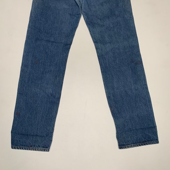 1990's Vintage Levis 501 Denim Jeans Dark Wash Di… - image 6