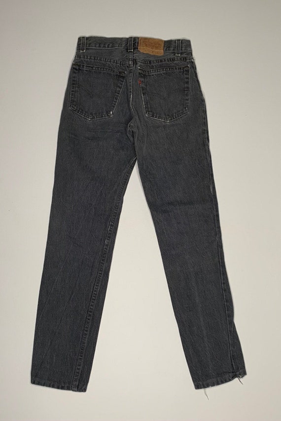 1980's VInage Levis Black Denim Jeans Pinned and … - image 5