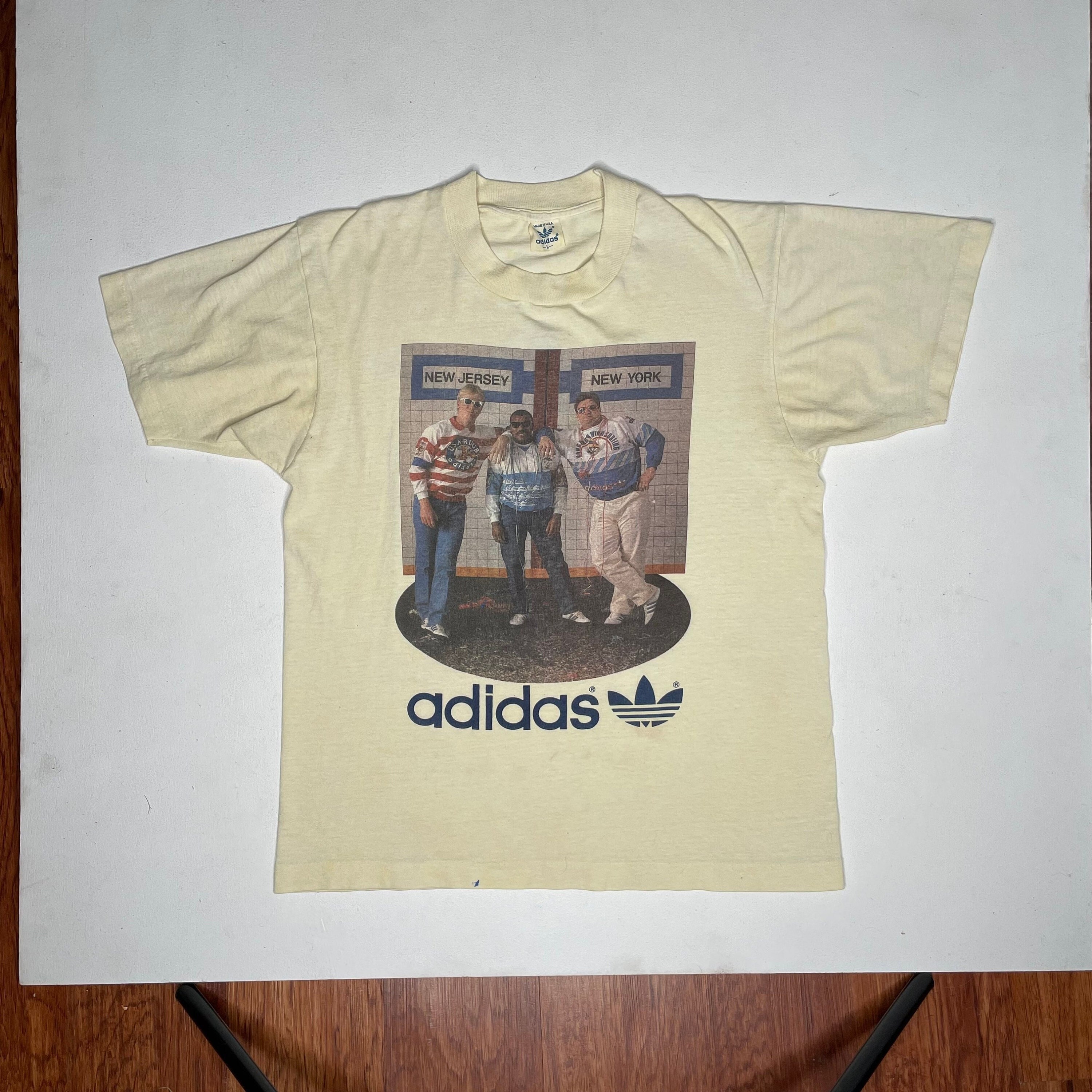 1980's Vintage Adidas Art Era T Shirt New York New Jersey Tre Foil Large - Etsy 1980's Vintage Adidas Art Era T Shirt New York New Jersey Tre Foil Large - Etsy