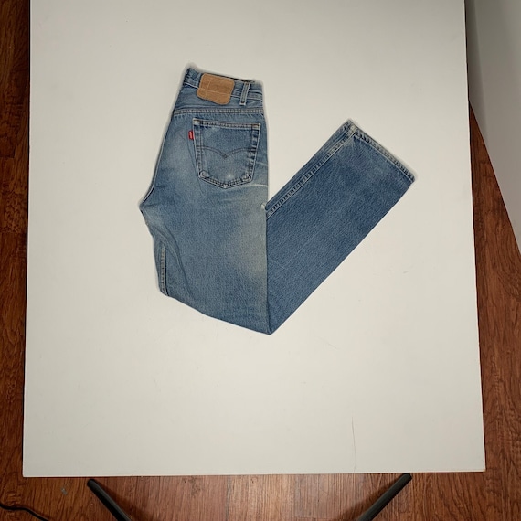 1980's Vintage Levis 501 Denim Jeans Distressed P… - image 1