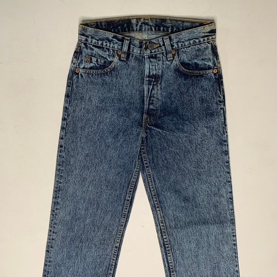 1990's Vintage Levis 501 Acid Wash Denim Jeans Ol… - image 7