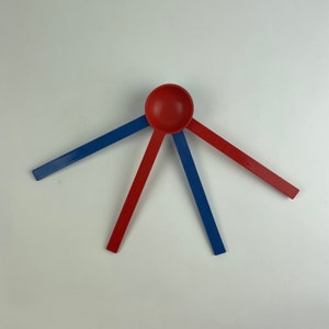 1970&#39;s Vintage Melamine Serving Spoons By Dansk Red and Blue