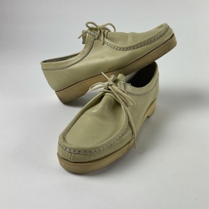 1980&#39;s Vintage Vans Moc Toe Dress Shoe Beige Mens 8 USA