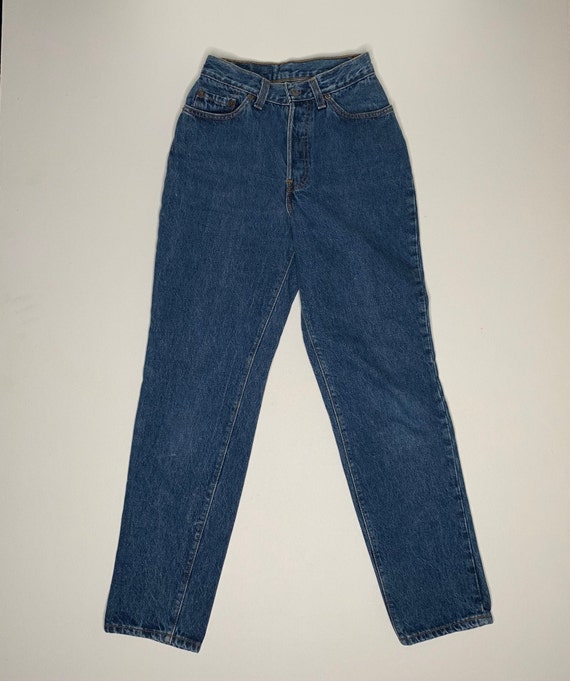 1980's Vintage Levis 17501 Denim jeans Dark Wash … - image 2