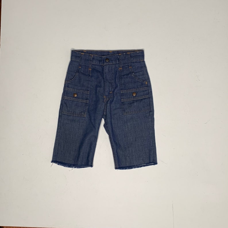 1970's Vintage Levis Bush Pants Childrens White Tab 23 waist 9 inseam image 1