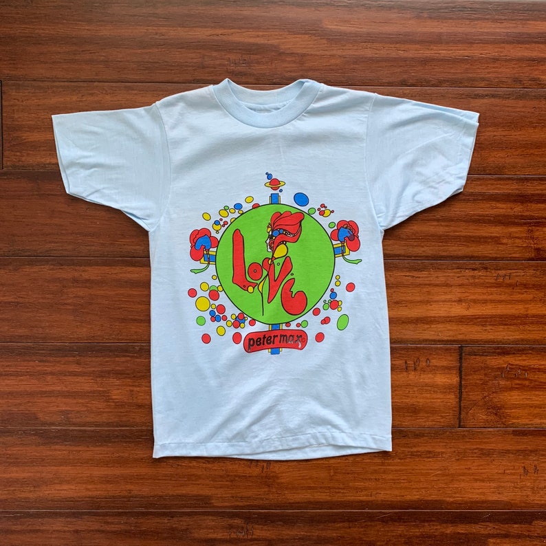 Dead shirt stock Peter Max t Small Love Vintage 1970\u0027s