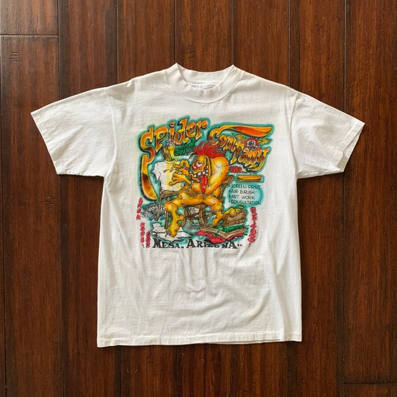 1980's VIntage Spider and Company Inc Air brush shirt… Gem