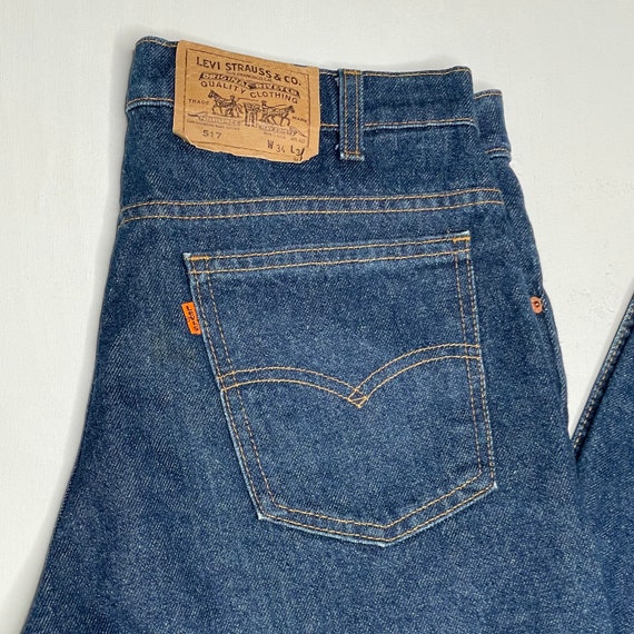 1980's Vintage Levis 501 Denim Jeans Dark Wash 30… - image 10