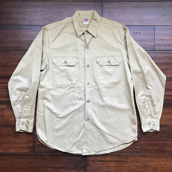 1940's Vintage Penneys Big Mac Army Dress shirt Me