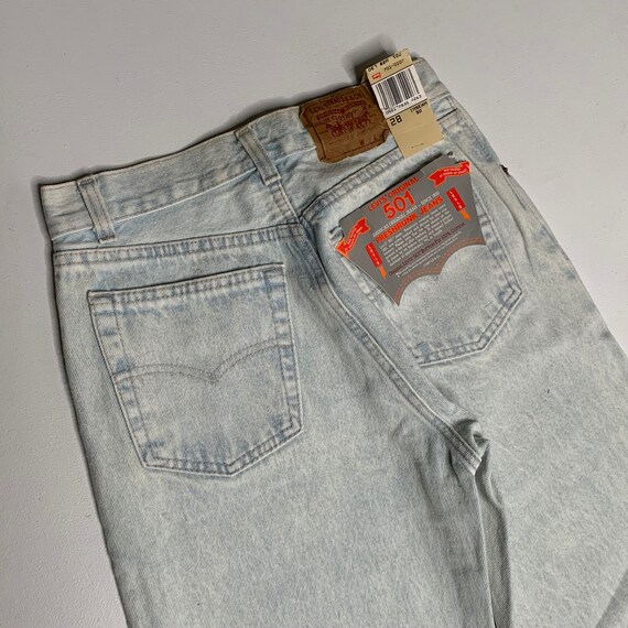 1990's Vintage Levis 501 Denim Jeans New With Tag… - image 4