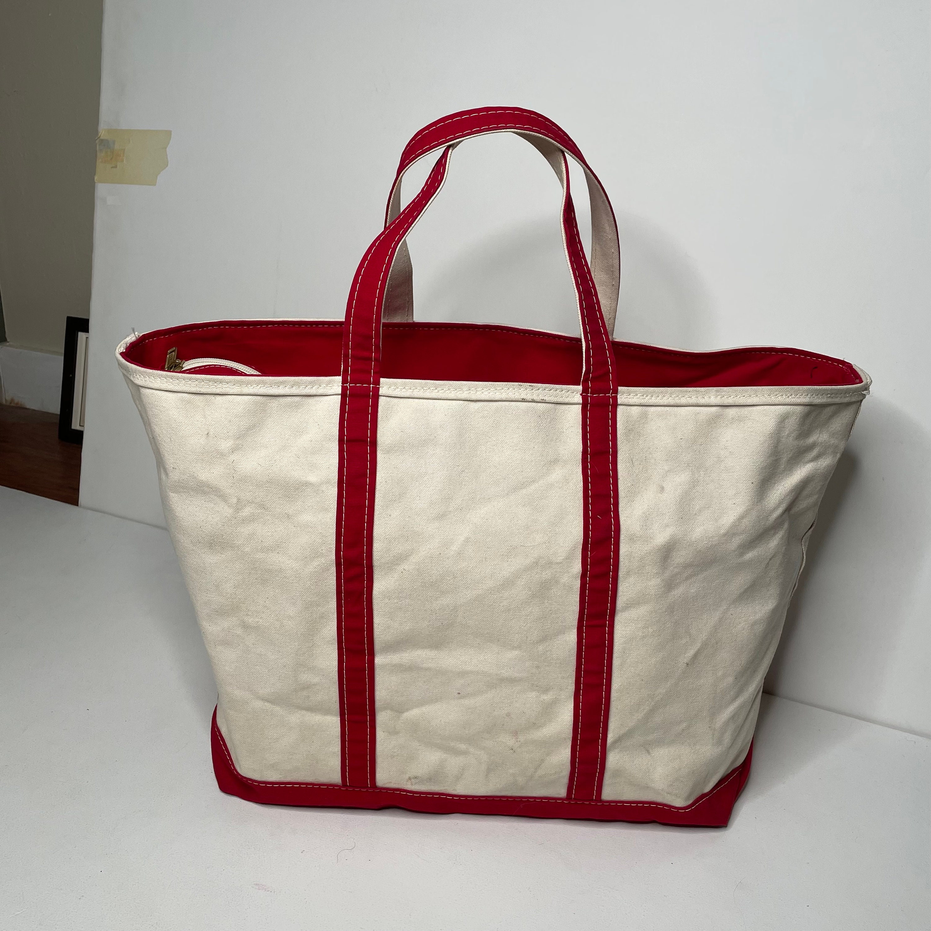 1990's Vintage LL Bean Boat and Tote Zip Top Extra Large - Etsy