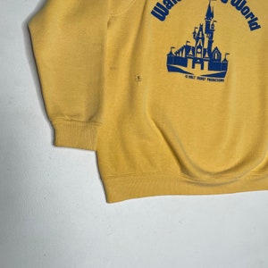 1970's Vintage Walt Disney World Cotton Sweatshirt Yellow | Etsy