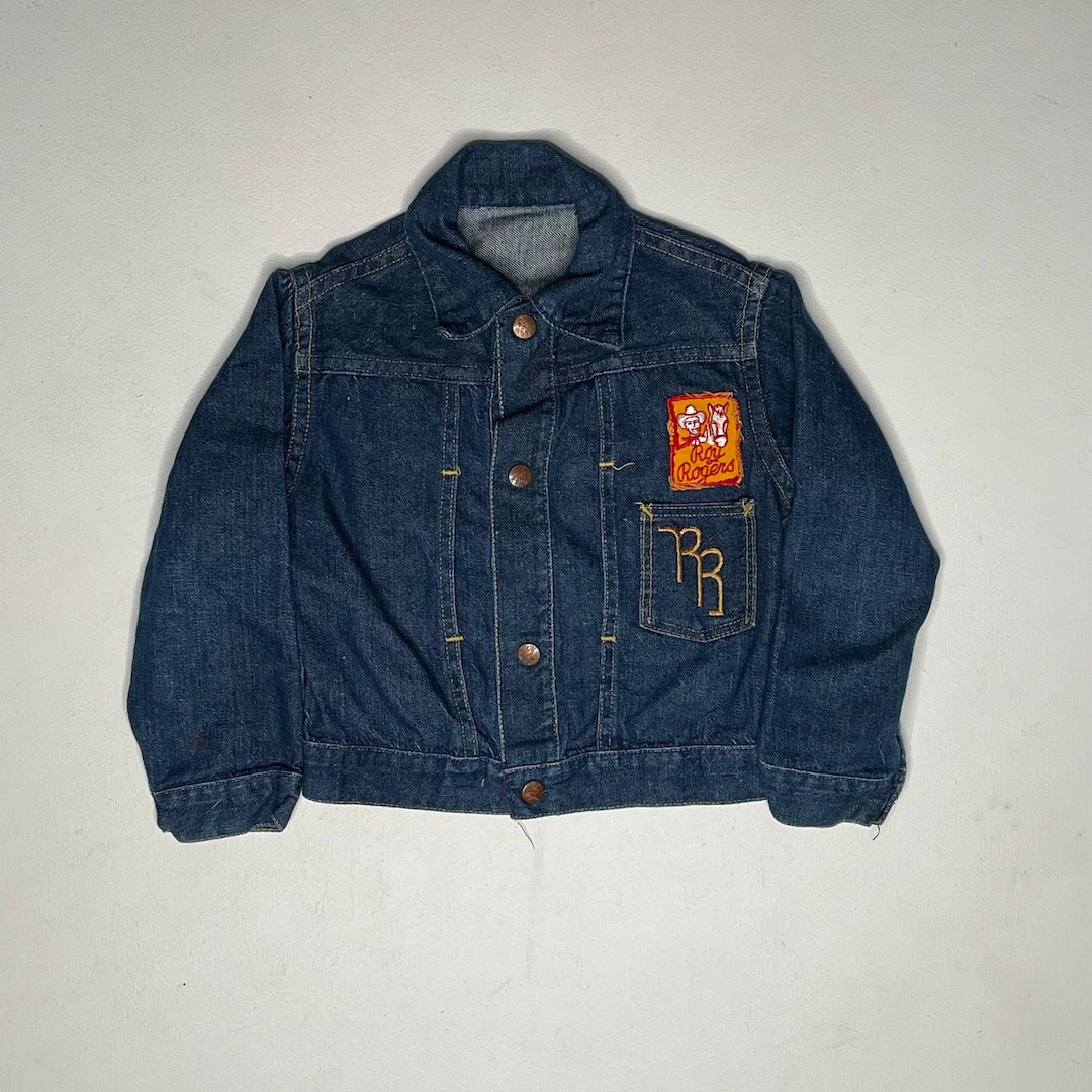 Giacca in denim per bambini Vintage Roy Rogers degli anni '50