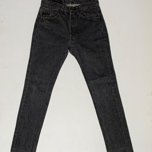 1980's Vintage Levis Black Denim Jeans USA 28/29 Measured A35 image 3