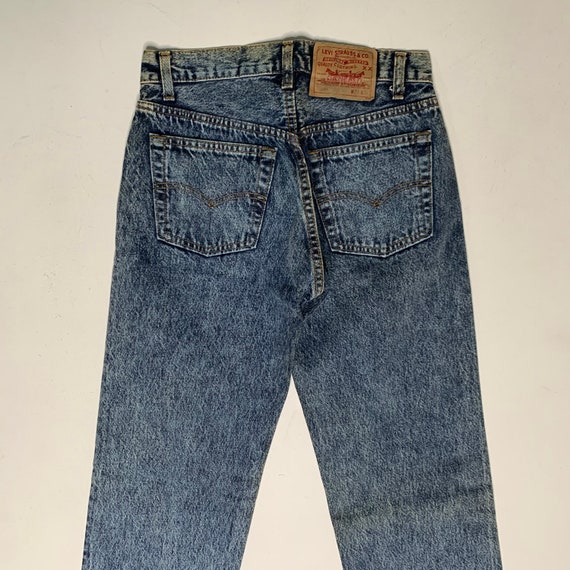 1990's Vintage Levis 501 Acid Wash Denim Jeans Ol… - image 4