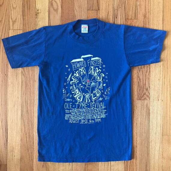1986 Howard Finster Humans of the World T Shirt Ta