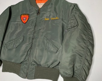 ma-1 ボルドー　made in Vietnam 1960's Vietnam Era Houston Brand MA 1 Tour Jacket Named