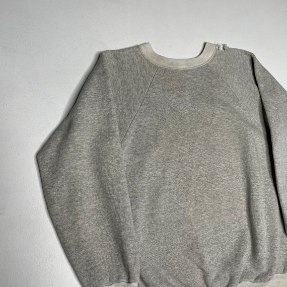 1970's Two Tone Heather Gray Sweatshirt Medium Di… - image 2