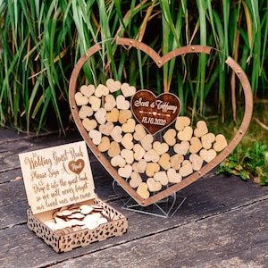 Wedding Guest Book, Heart Shape Guest Book, Wedding Guest Book Alternative, Wedding Drop Box, Wedding Gift, Rustic Guestbook, Rustic Wedding