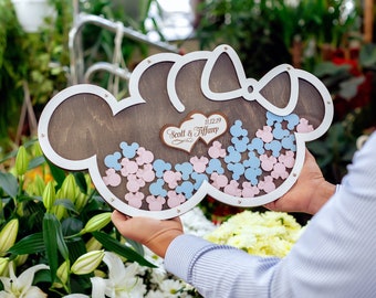 Guest Book With Hearts Disney Wedding Guest Book Wedding Etsy