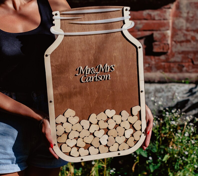 Wedding Guest Book Mason Jar Mason Jar Guestbook Wedding Etsy