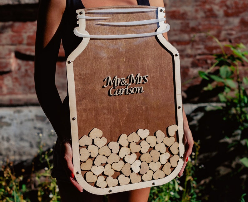 Wedding Guest Book Mason Jar Mason Jar Guestbook Wedding Etsy