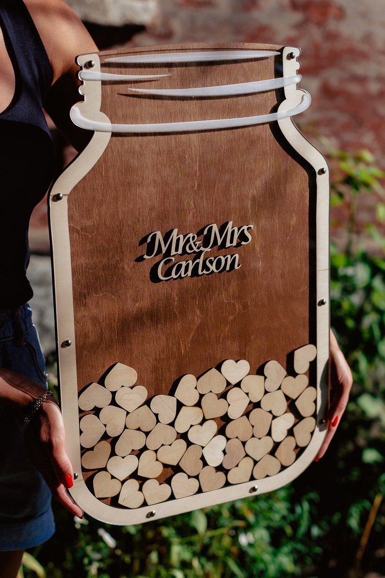 Wedding Guest Book Mason Jar Mason Jar Guestbook Wedding Etsy