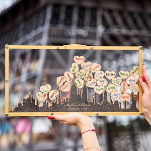 Livro de visitas do panorama da cidade de Nova York, livro de visitas do casamento, livro de visitas alternativo, livro de visitas personalizado, livro de visitas de Nova York, livro de visitas, Nova York