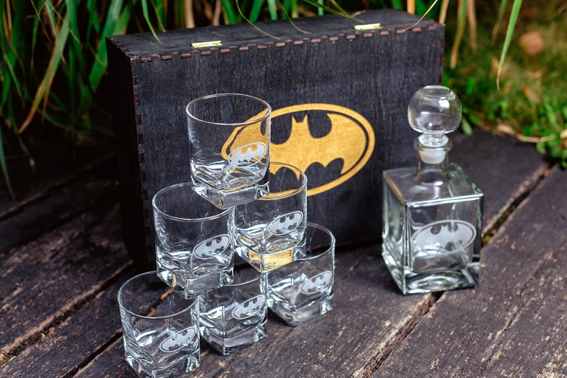 Batman Batman Gift Christmas Gift Wedding Gift Whiskey Etsy