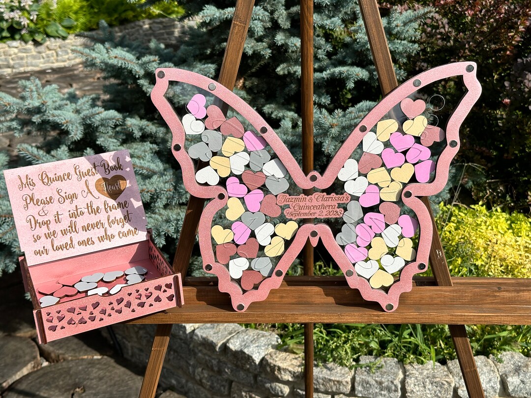 Butterfly Baby Book, Mis Quince Guest Book, Butterfly Guest Book