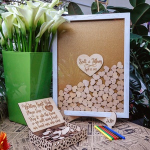 Wedding Guest Book, Wedding Guest Book Alternative, Wedding, Guest Book, Wedding Guestbook, Alternative Guestbook, Drop Top Hearts, Drop Box