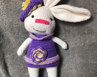 Crochet Bunny - Easter Bunny - Crochet toy - Baby Gift - Pretty in Purple