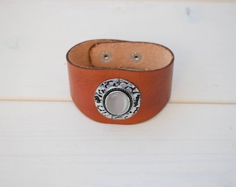 Handmade Leather Cuff Bracelet