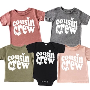 Disney Cousin Shirts, Cousin Crew, Mickey, Baby Onesie, Toddler Shirts, Shirts for Grandkids, Olive Green, Mauve, for kids, all ages, Trip image 1