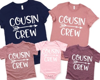 Cousin Crew Tshirt, Shirts for Grandkids, Baby, Toddler, Youth, Adult, Gift idea, Siblings, Big Cousin, Little Cousin, Matching Family Shirt