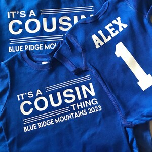 Personalized Cousin Trip Shirts: Custom Name & Number