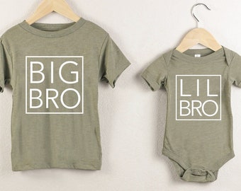 Olive Toddler Big Bro Shirt, Lil Bro onesie, Matching Family, Siblings, Brother, Sister, Quality Triblend, Mauve, new baby, gender neutral