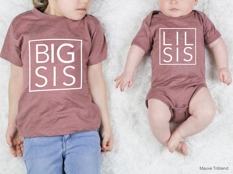 Olive Toddler Big Bro Shirt, Lil Bro onesie, Matching Family, Siblings, Brother, Sister, Quality Triblend, Mauve, new baby, gender neutral Mauve