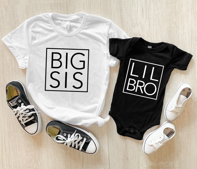 Big Sis Shirt, Lil Bro, Matching Family, Siblings, Brother, Sister, Family tees, unisex, cotton, gift, outfits, new baby, announcement, 