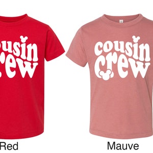 Disney Cousin Shirts, Cousin Crew, Mickey, Baby Onesie, Toddler Shirts, Shirts for Grandkids, Olive Green, Mauve, for kids, all ages, Trip image 3