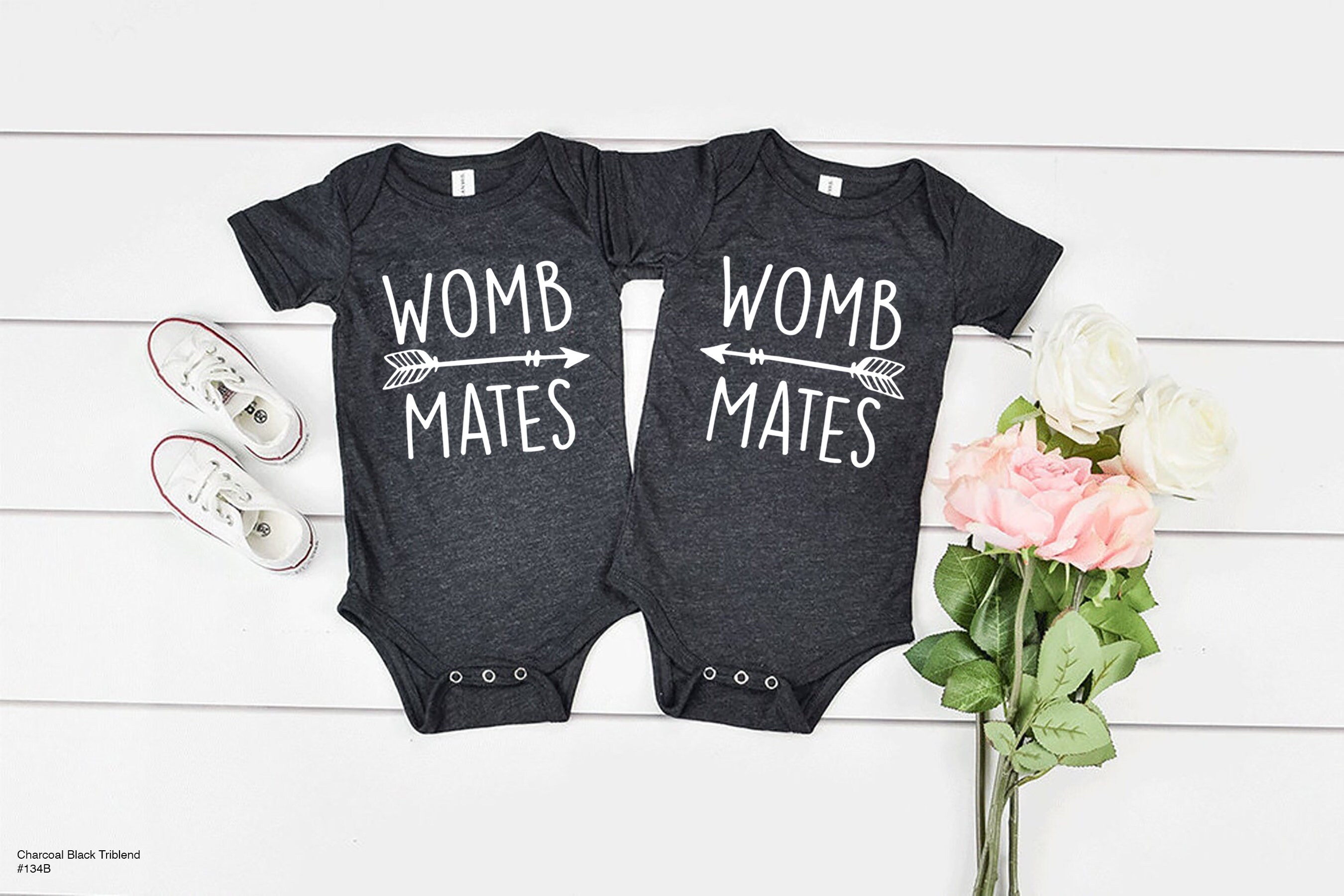 Olive Green Onesie Set Womb Mates Twin Baby Bodysuits Boho Etsy UK