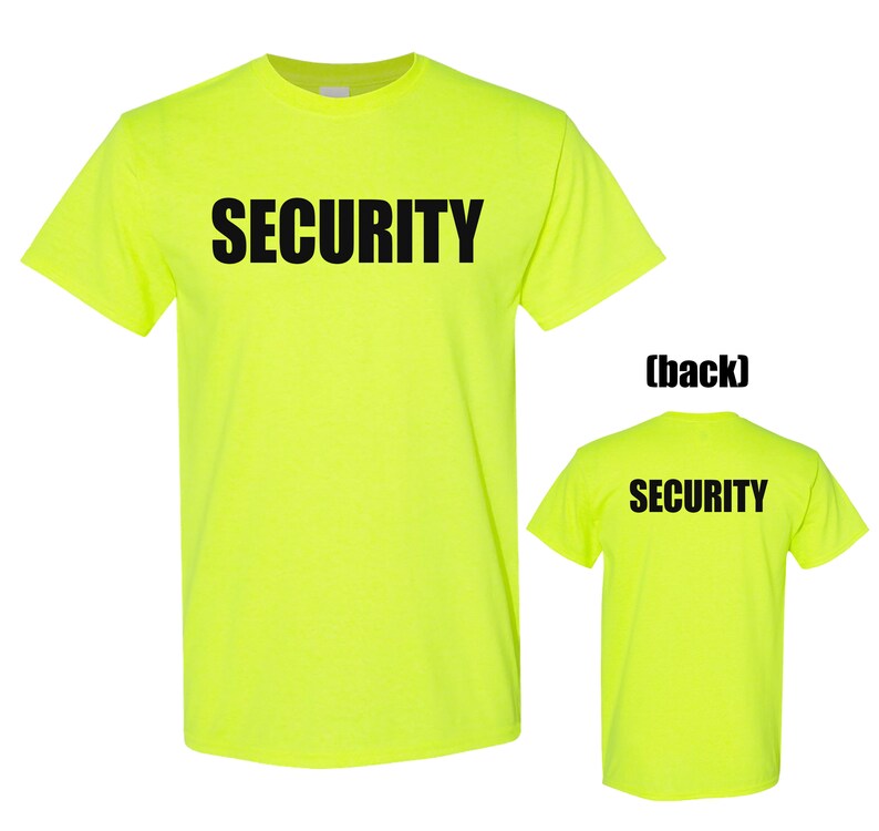 SecurityTshirt. Security Shirt. High visibility. Security. | Etsy