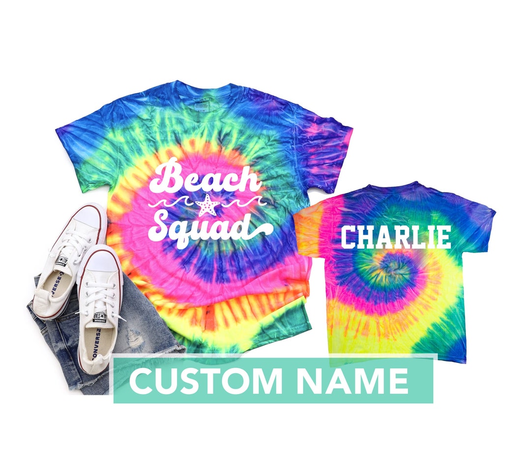 Buy Tie Dye Beach Shirt, Custom Kids Family Vacation Tees