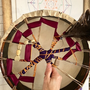SOLD - Shamanic Frame Drum, Hand Drum with Beater - SOLD