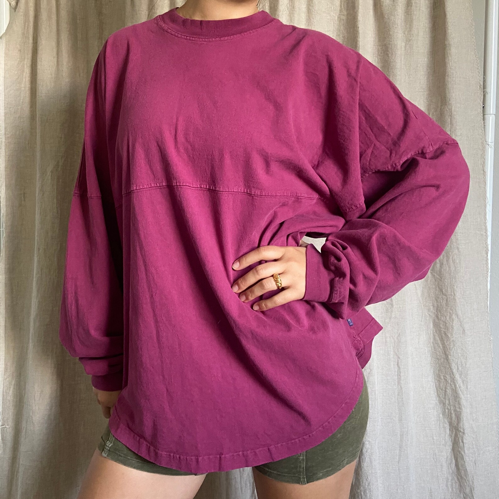 Vintage Oversized Shirt Long Sleeve Spirit Tee Oversized | Etsy