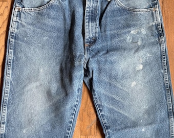 Vintage Rustler Straight Leg Slightly Distressed Jeans 36X29
